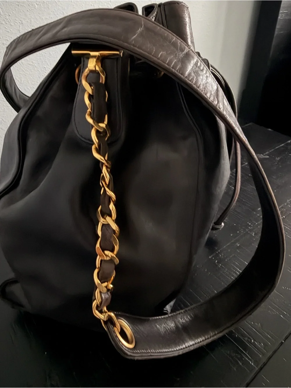 CHANEL vintage drawstring